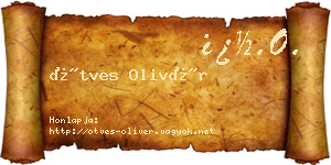 Ötves Olivér névjegykártya